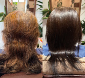 富山の女性の髪質改善&カラー