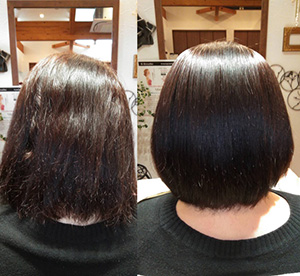 富山の女性の髪質改善